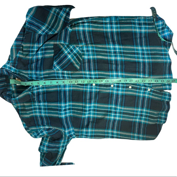 A New Day Teal Plaid Flannel size L - Picture 13 of 14